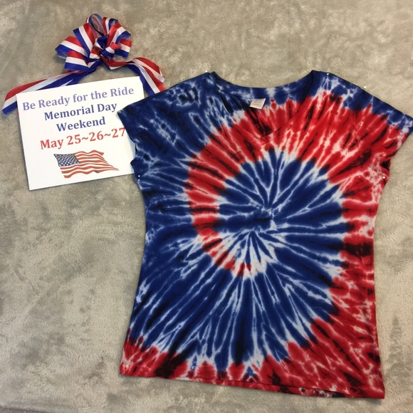 Red, White & Blue Tie-dye Tee - Picture 2 of 6
